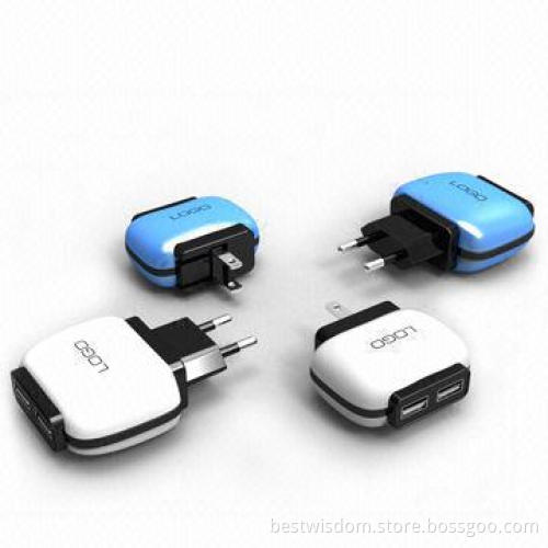 Wholesale High-quality Colorful USB Wall Charger Adapter for iPhone/iPad mini/iPod/Cellphone